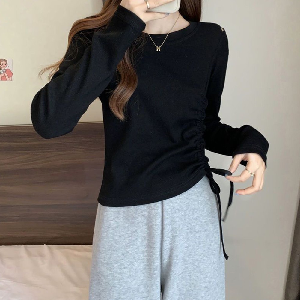 Comfortable Womens Long Sleeve T Shirt with Simple Style and Elasticity - Picture 15 of 19