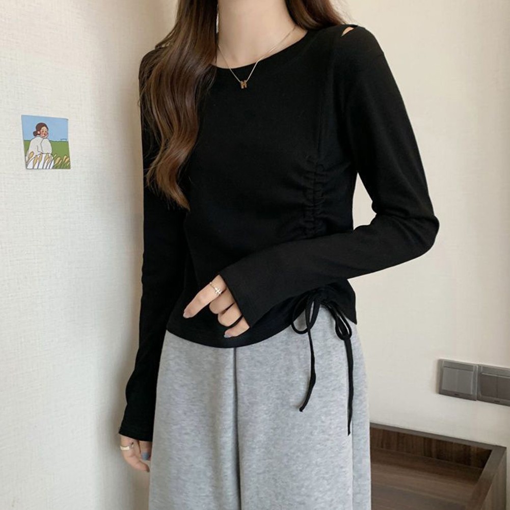 Comfortable Womens Long Sleeve T Shirt with Simple Style and Elasticity - Picture 16 of 19