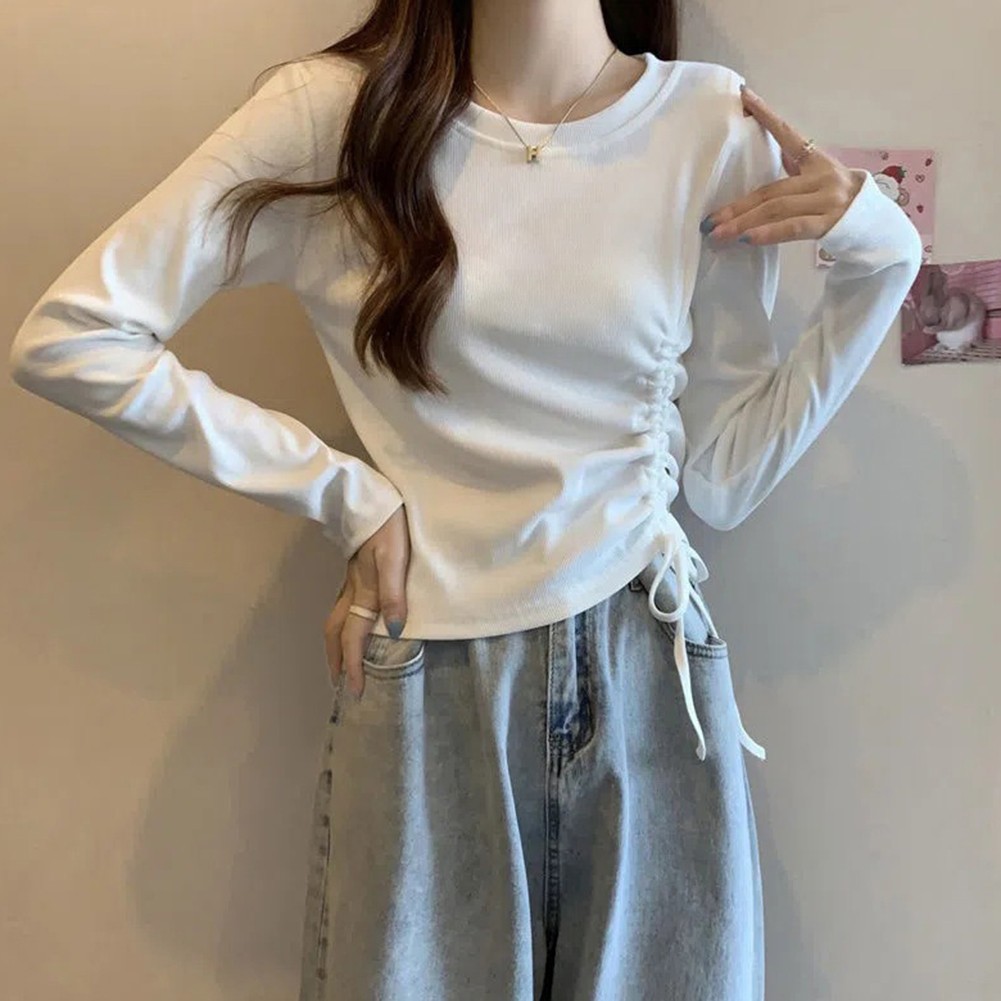 Comfortable Womens Long Sleeve T Shirt with Simple Style and Elasticity - Picture 17 of 19