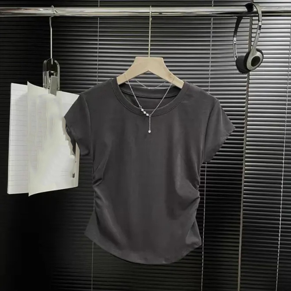 Fashionable Women Short Sleeve T Shirt Slim Fit Casual Top for Everyday - Picture 8 of 8