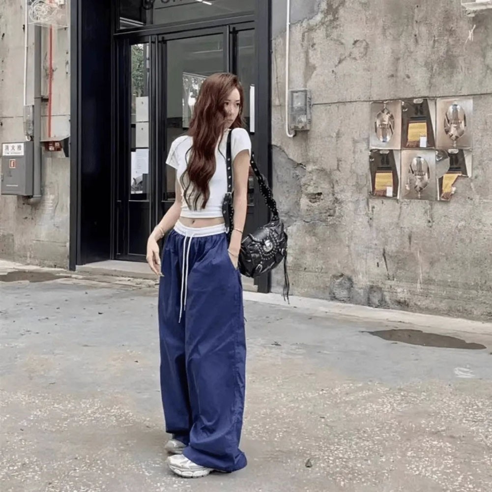 Damen Oversize Gestreifte Hose für Y2K Style Hip Hop Streetwear Look - Bild 14 von 62