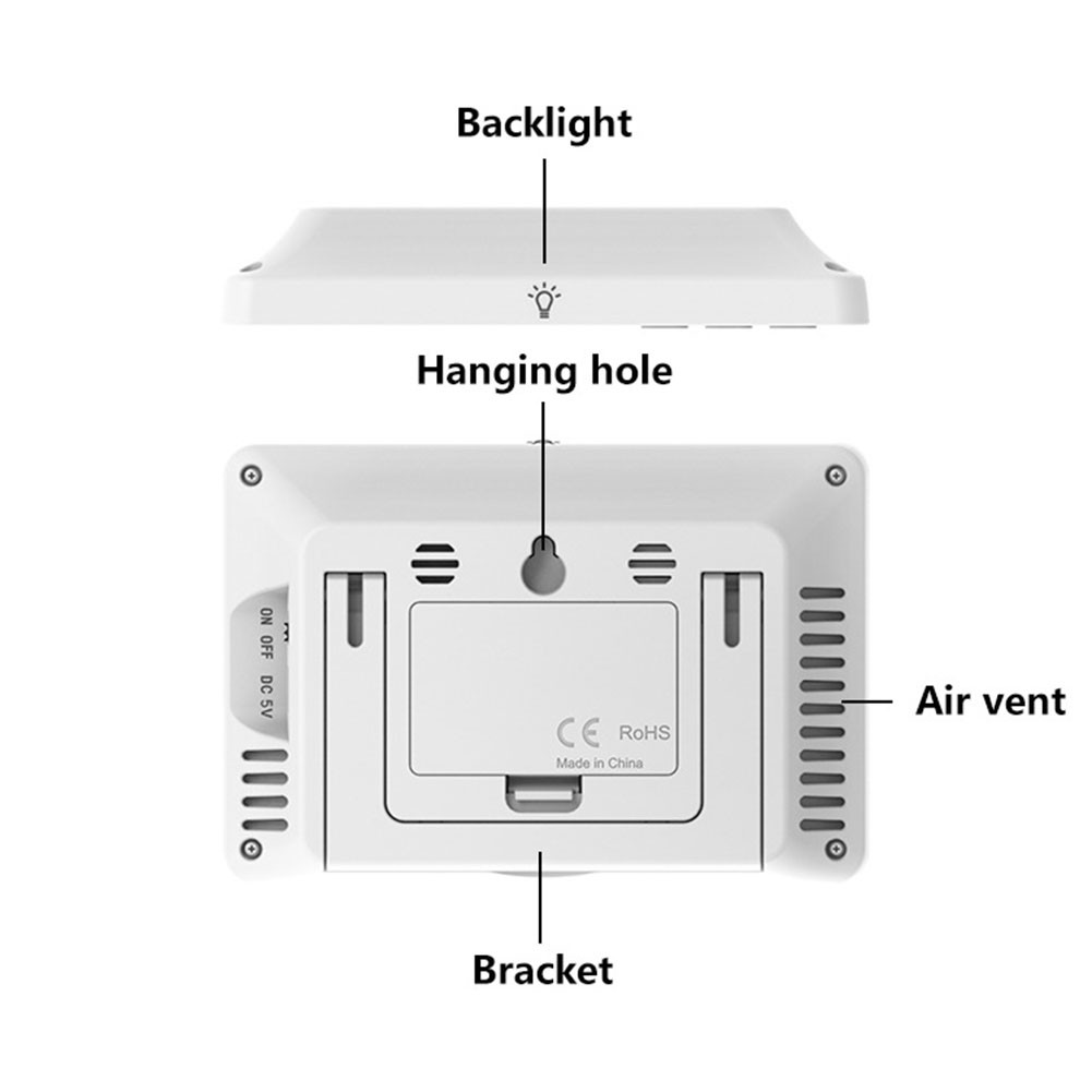 Indoor Outdoor Wetterstation mit soldes Speicher für Temperatur und Luftfeuchtigkeit