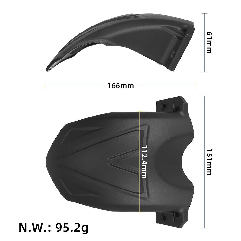 Kit Garde-boue Avant/arrière Pour Scooter électrique Kukirin G2 – Plastique Résistant, Dimensions 166x151x61 Mm & 204x81x113 Mm – Protège De La Boue Et Du Sable
