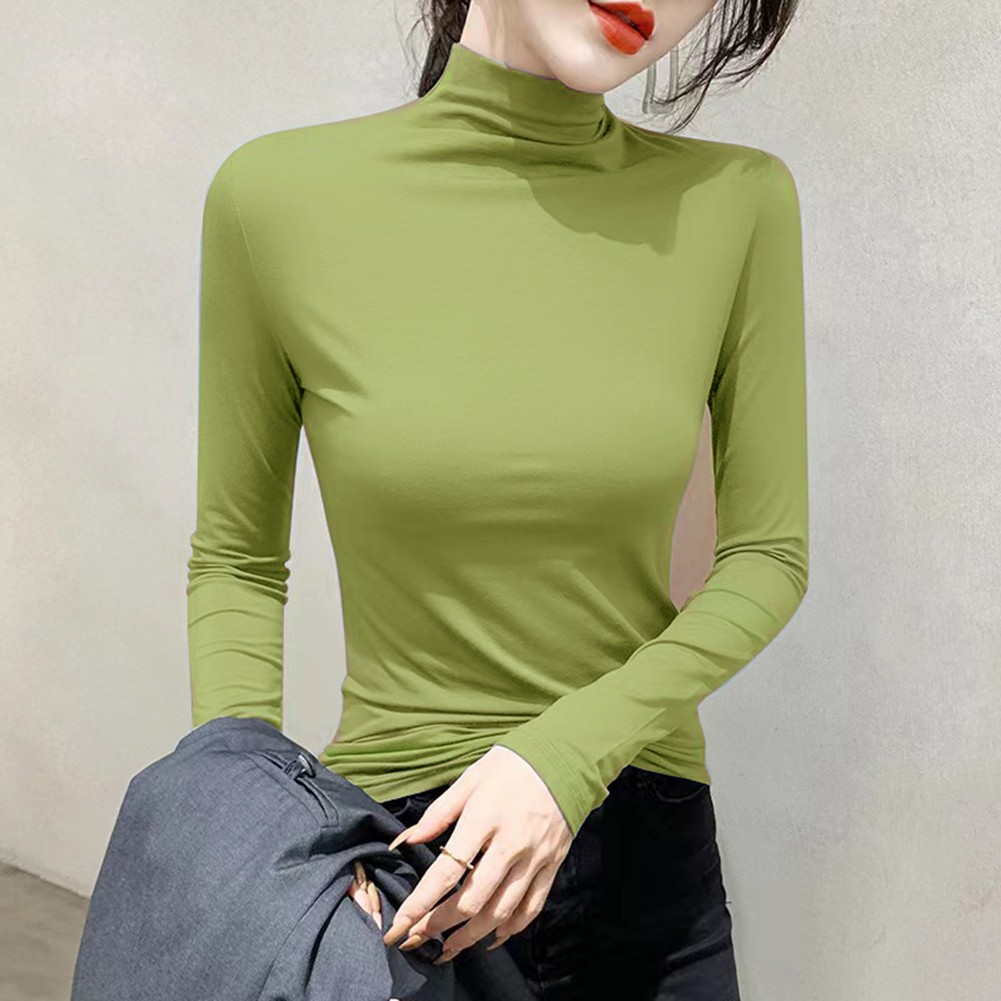 Womens Casual Half Turtle Neck Shirt Perfect for Daily Life and Outings - Picture 19 of 20