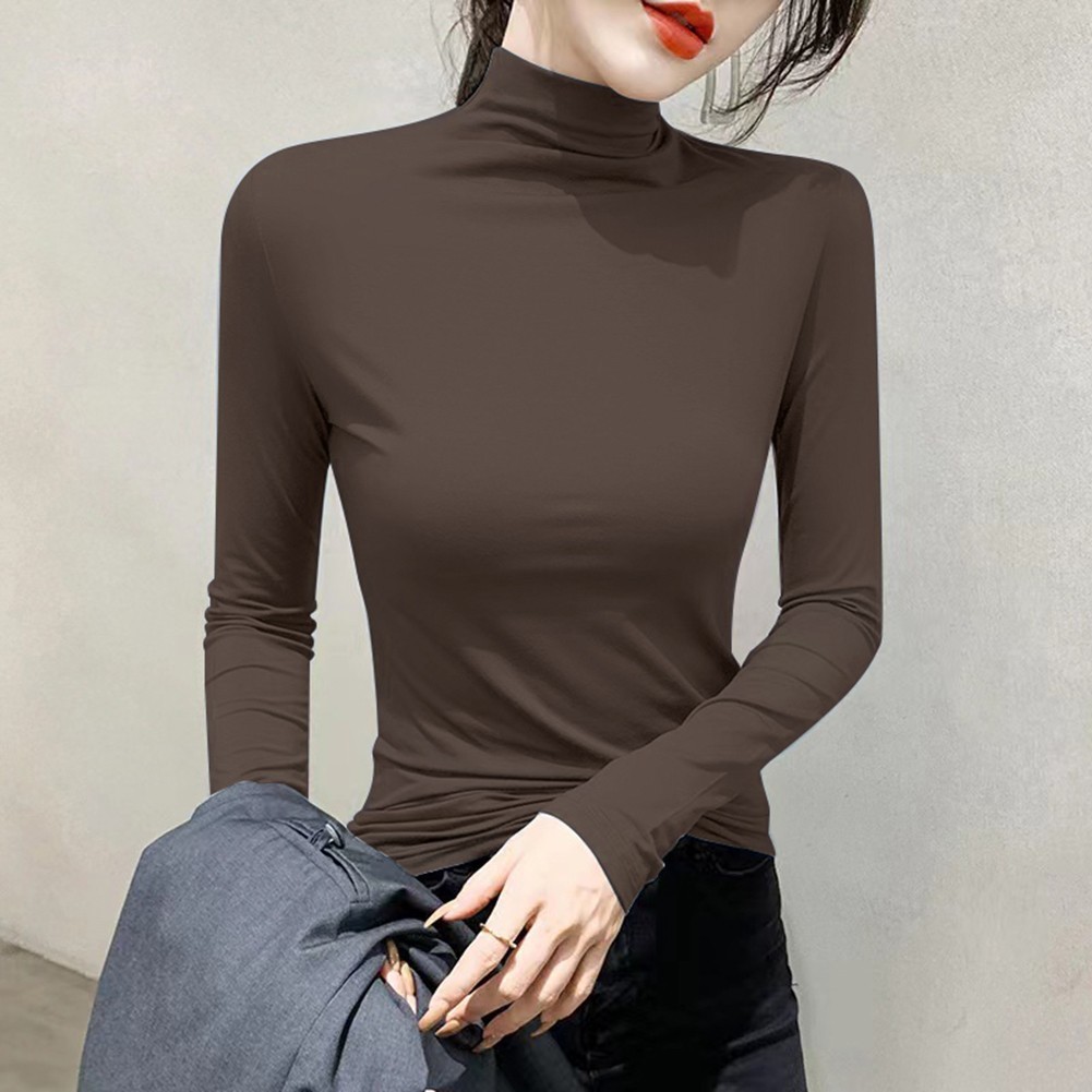 Womens Casual Half Turtle Neck Shirt Perfect for Daily Life and Outings - Picture 15 of 20