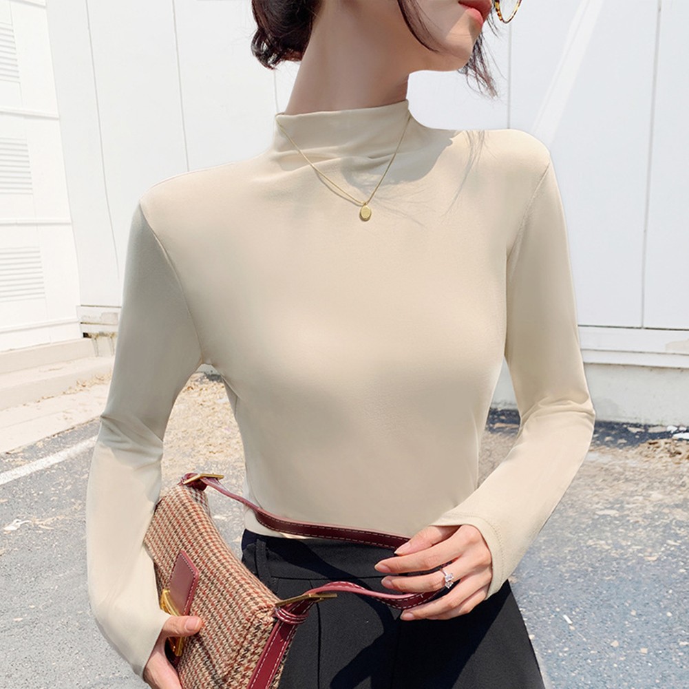 Womens Casual Half Turtle Neck Shirt Perfect for Daily Life and Outings - Picture 14 of 20