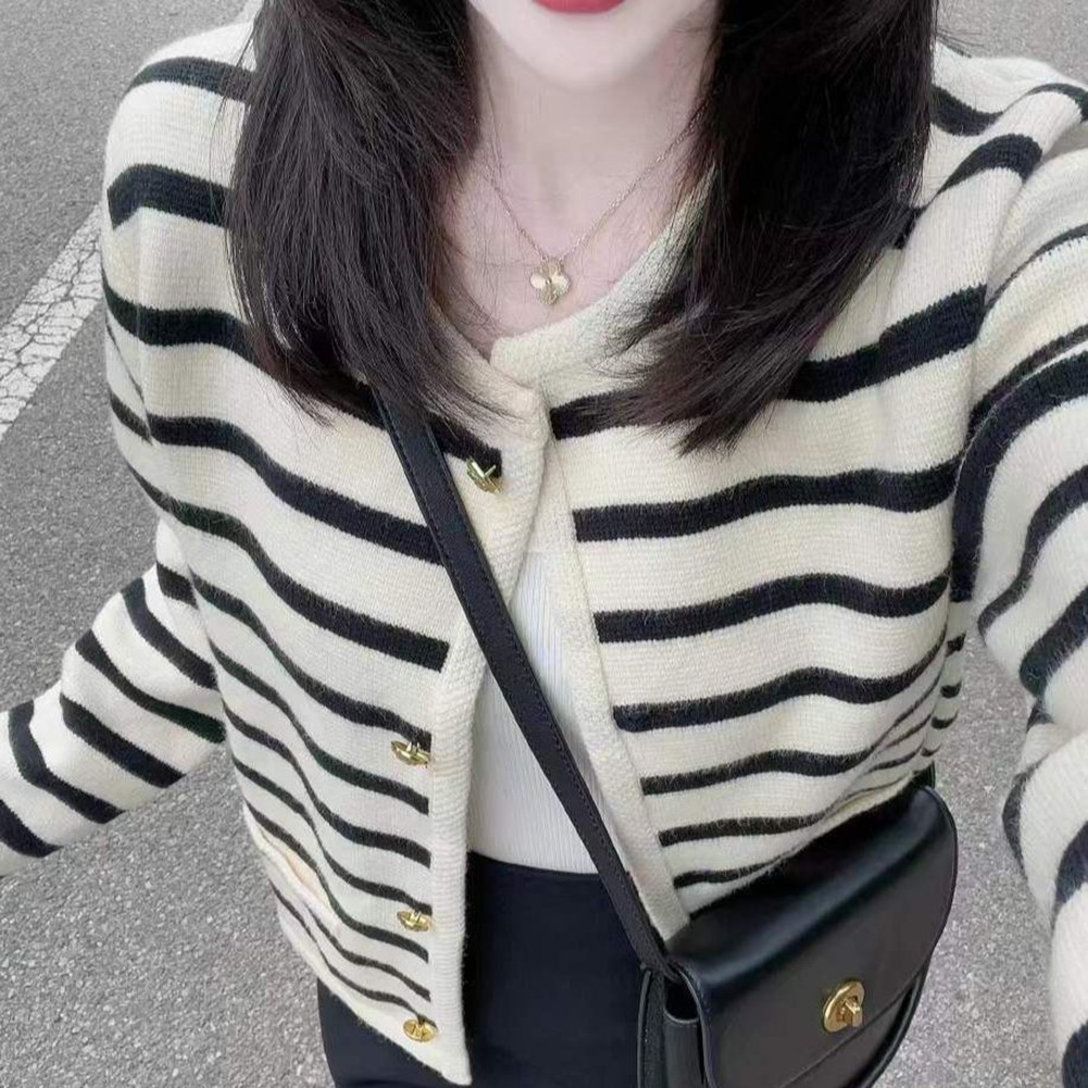 Must Have Womens Striped Knitted Cardigan for Spring and Summer Styles - Picture 15 of 25