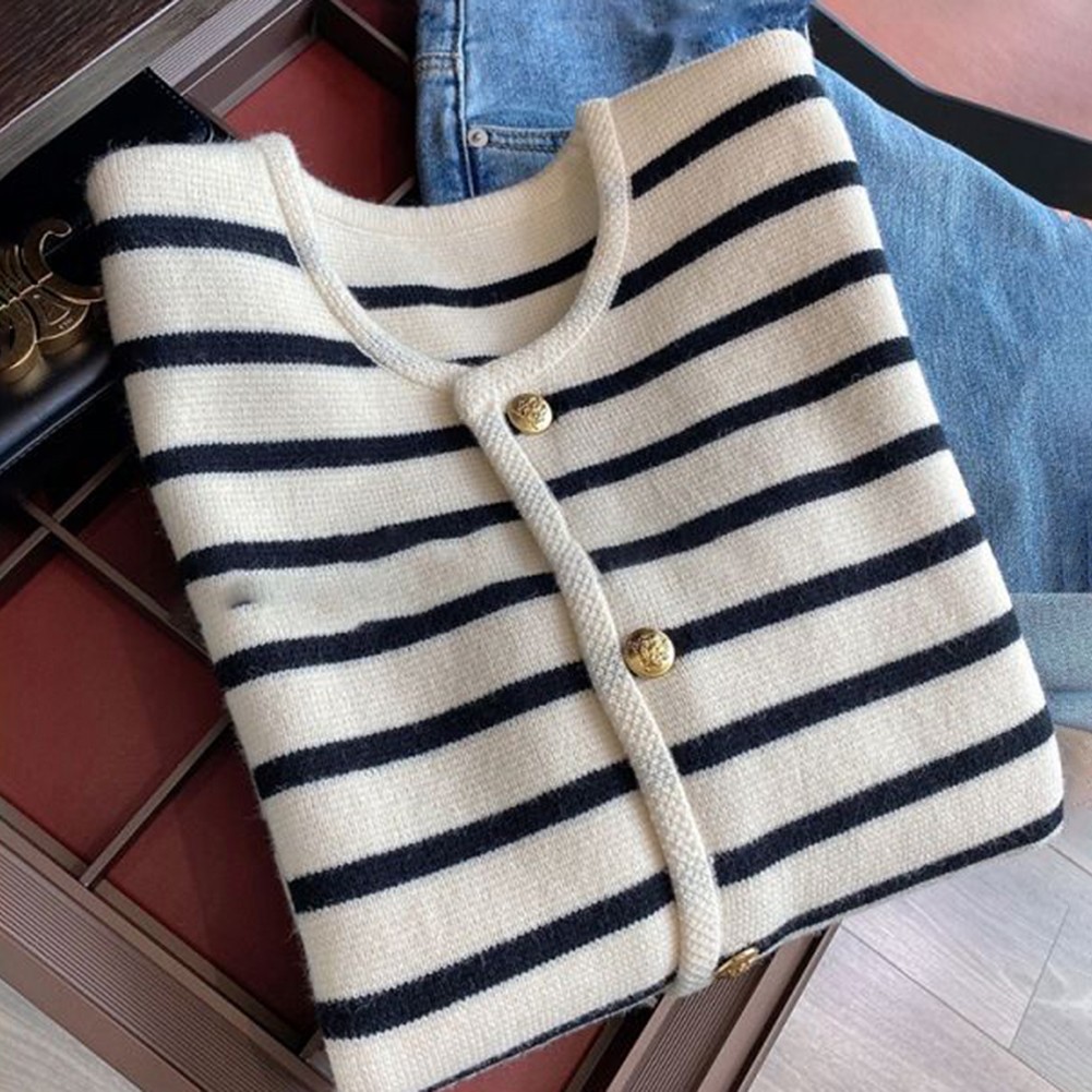 Must Have Womens Striped Knitted Cardigan for Spring and Summer Styles - Picture 16 of 25