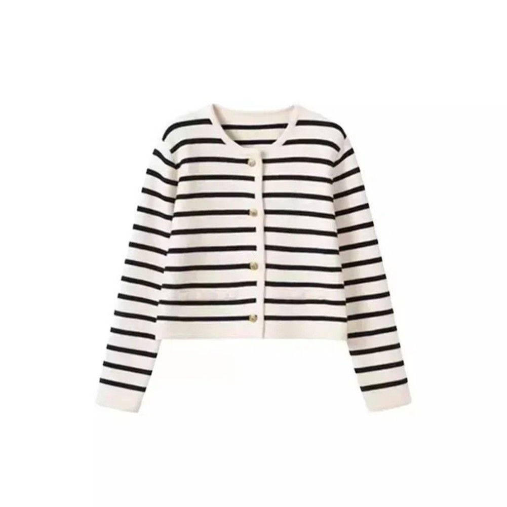 Must Have Womens Striped Knitted Cardigan for Spring and Summer Styles - Picture 19 of 25