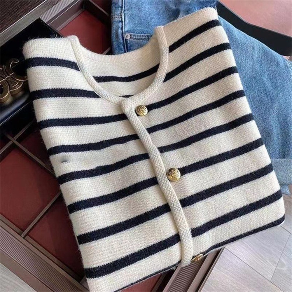 Must Have Womens Striped Knitted Cardigan for Spring and Summer Styles - Picture 20 of 25
