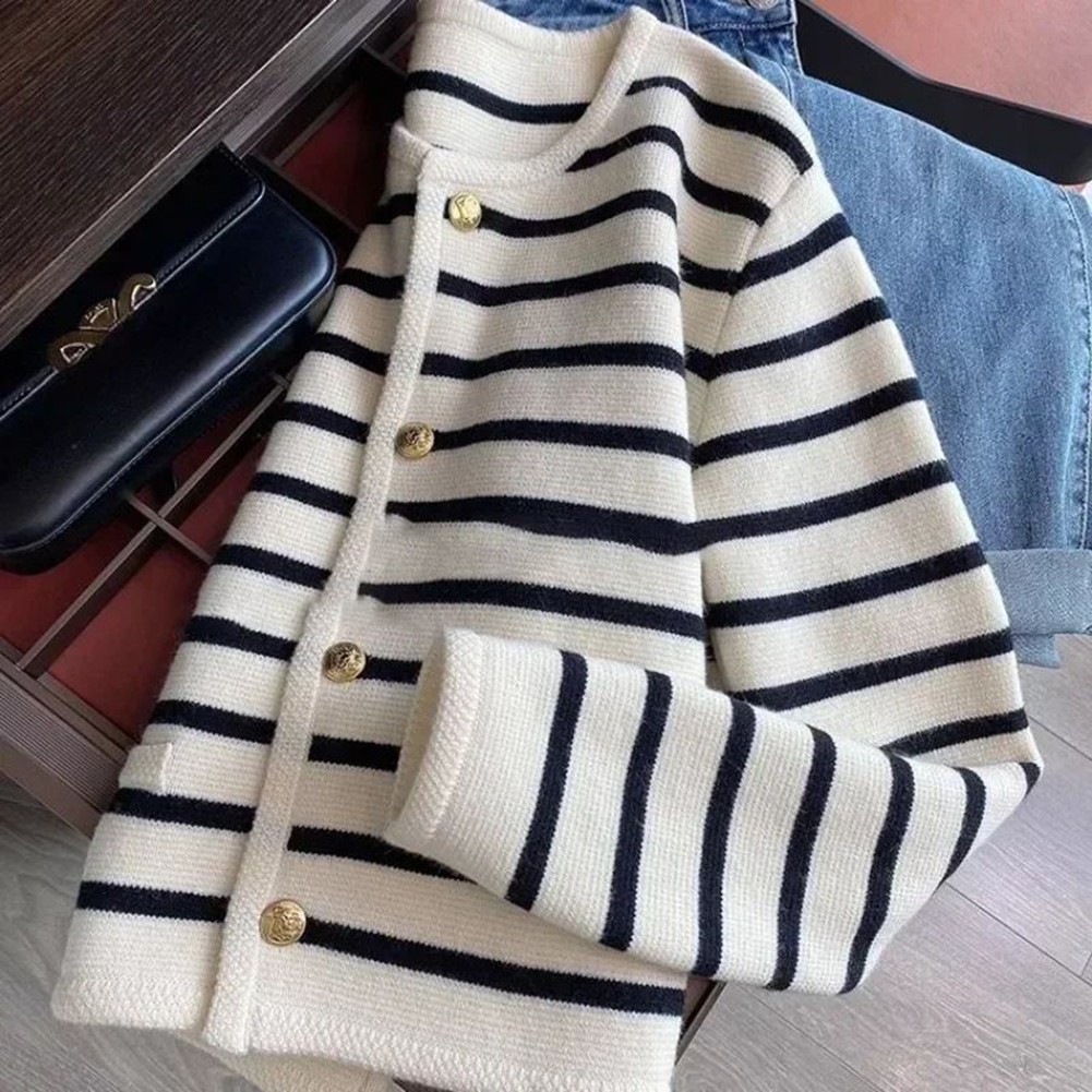 Must Have Womens Striped Knitted Cardigan for Spring and Summer Styles - Picture 23 of 25