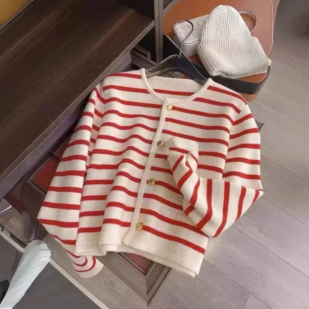 Must Have Womens Striped Knitted Cardigan for Spring and Summer Styles - Picture 25 of 25