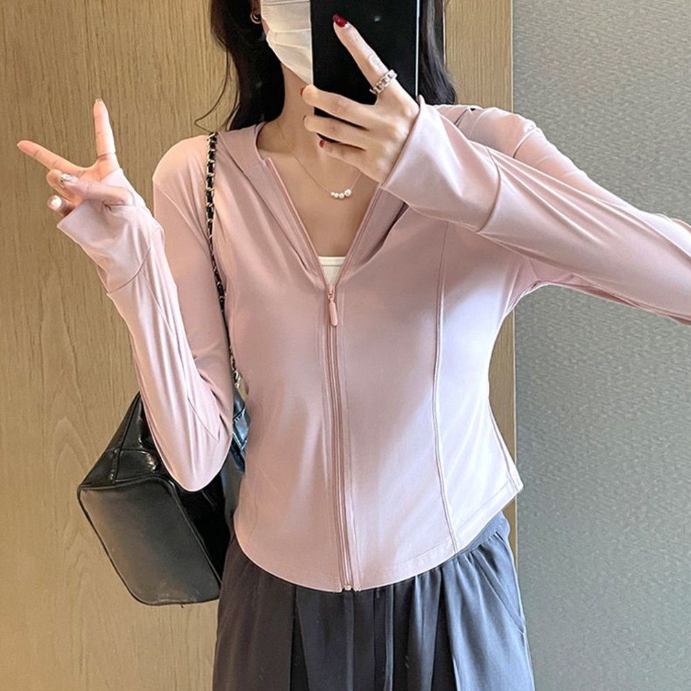 Casual Womens Sportswear with Hood for Sun Protection in Spring Summer - Picture 22 of 60