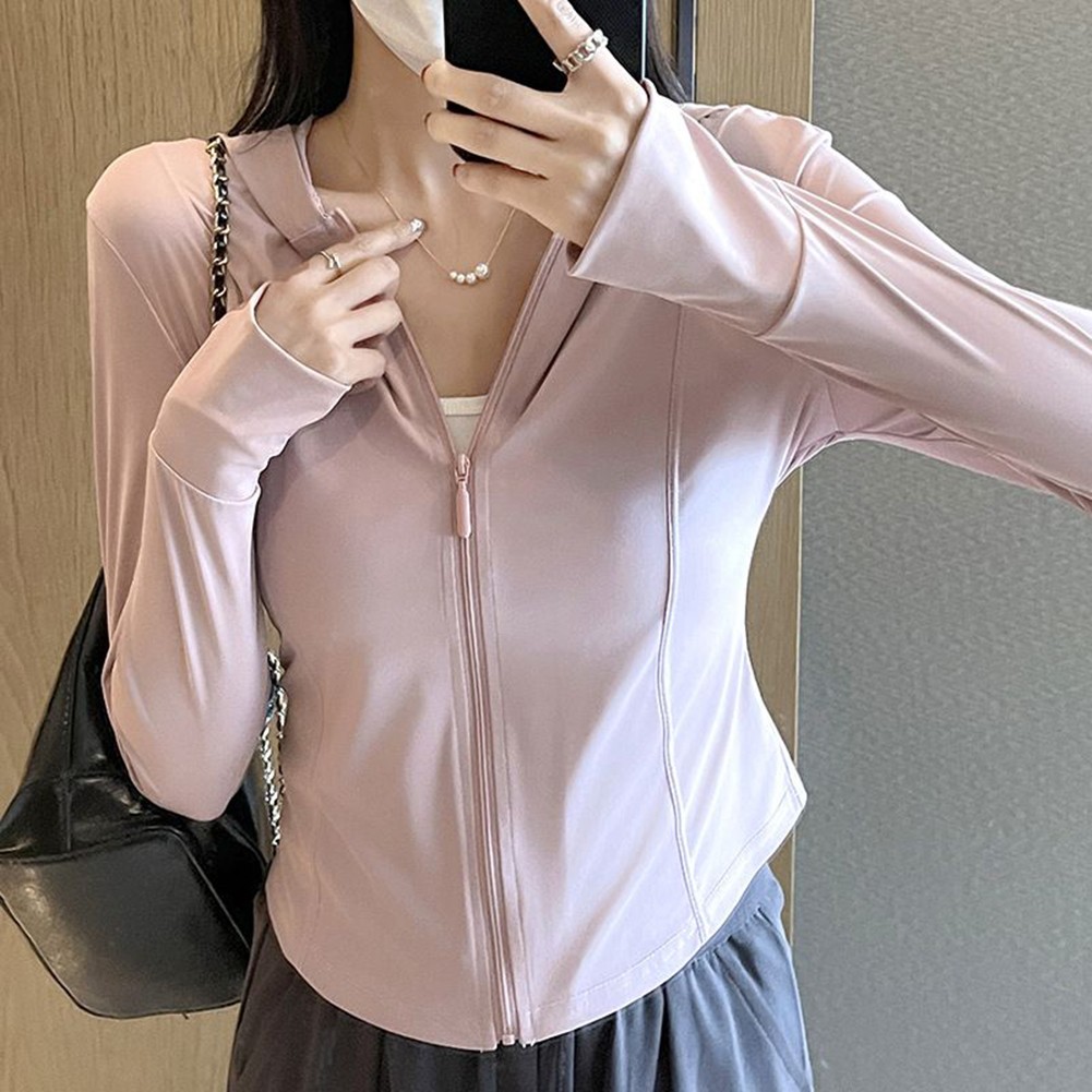 Casual Womens Sportswear with Hood for Sun Protection in Spring Summer - Picture 17 of 60