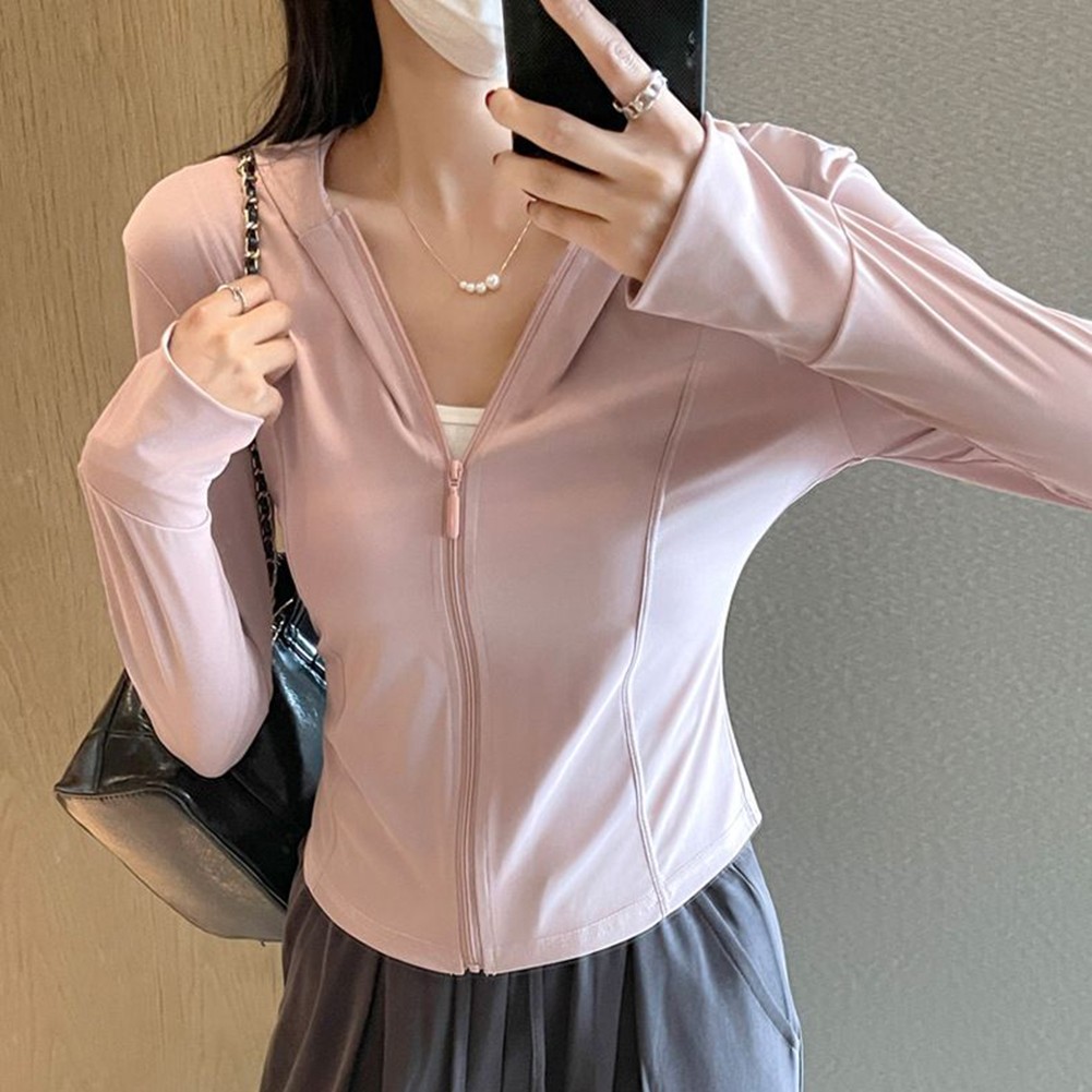 Casual Womens Sportswear with Hood for Sun Protection in Spring Summer - Picture 23 of 60