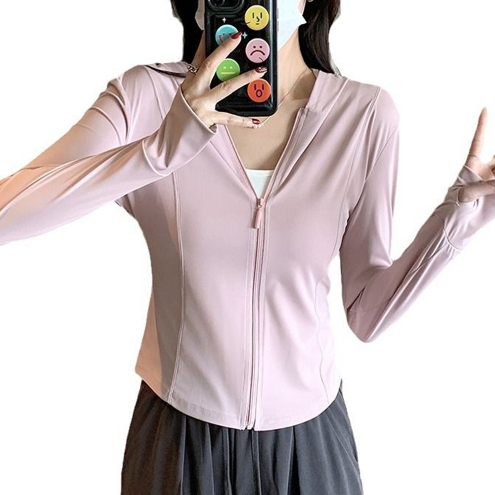 Casual Womens Sportswear with Hood for Sun Protection in Spring Summer - Picture 14 of 60