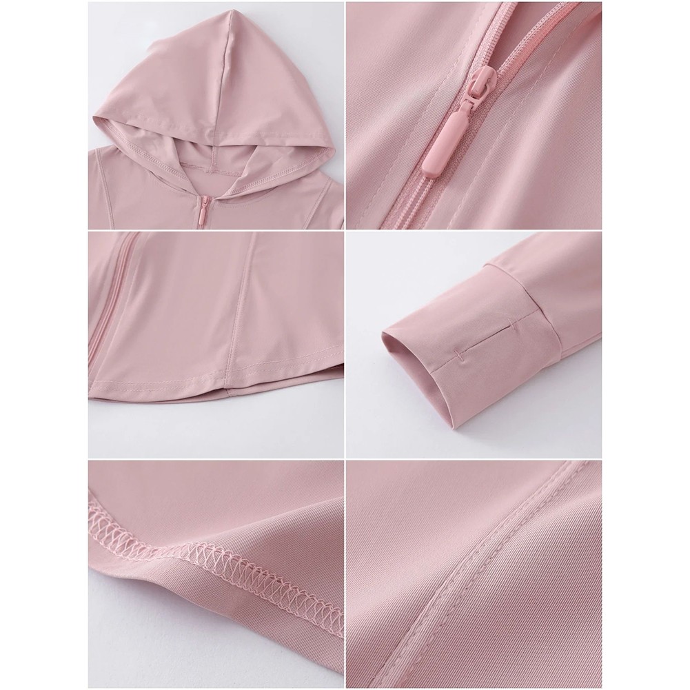 Casual Womens Sportswear with Hood for Sun Protection in Spring Summer - Picture 18 of 60