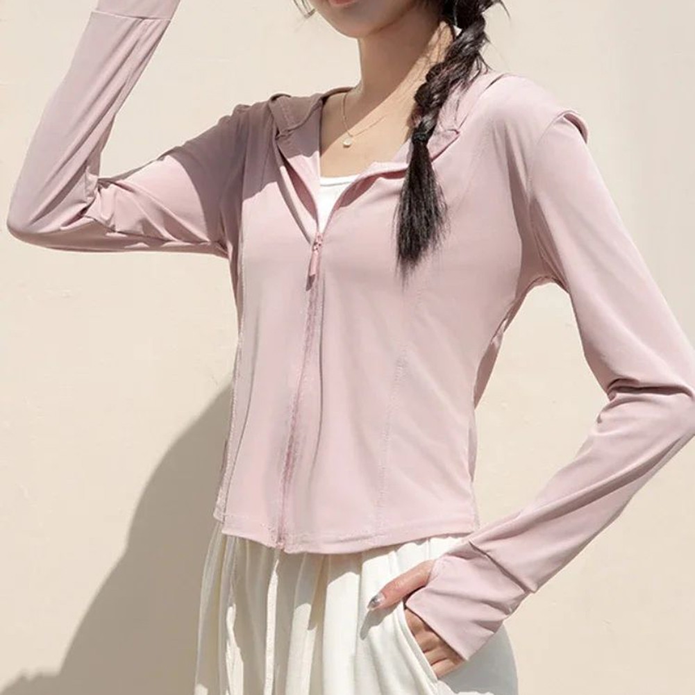 Casual Womens Sportswear with Hood for Sun Protection in Spring Summer - Picture 24 of 60