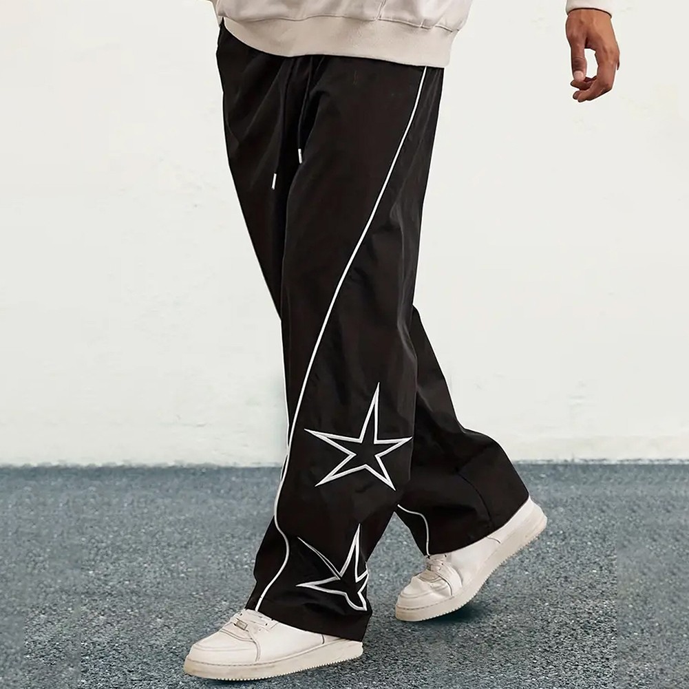 Men's Comfortable Drawstring Pants with Cool Star Prints Available Now - Picture 16 of 27