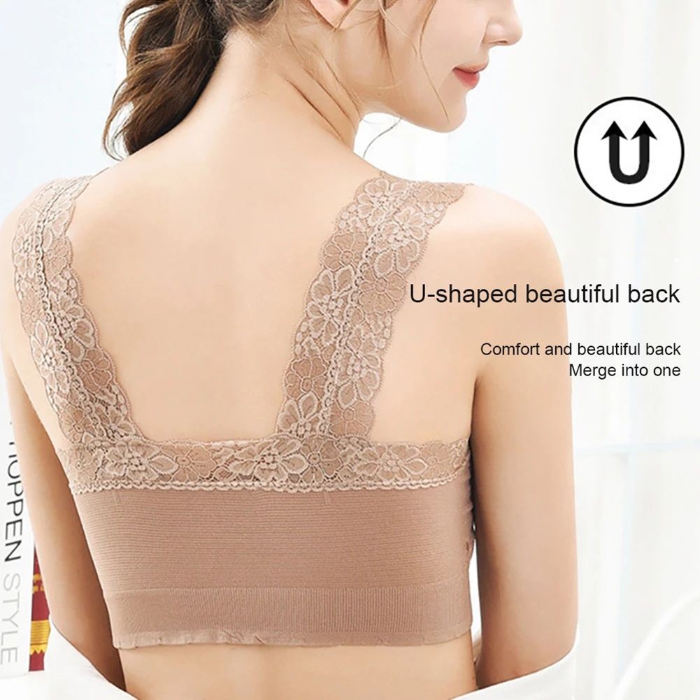 Elegante chaleco deportivo para mujer con una forma de U única y hermosos detalles de encaje - Imagen 25 de 25