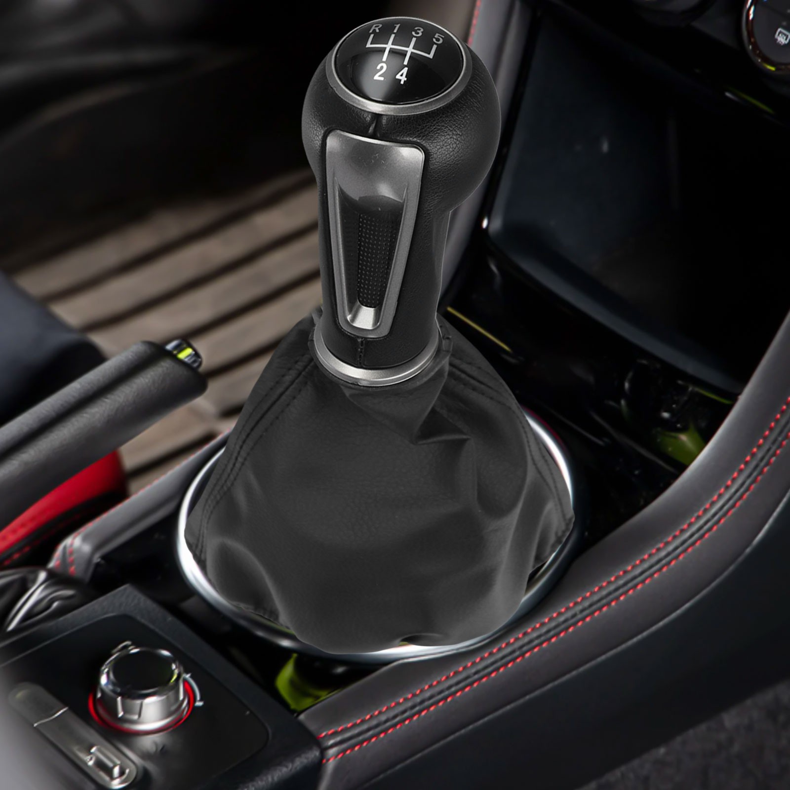 URPIZY Schaltknauf 5/6 Gang Für SEAT Ibiza - Schwarz ABS