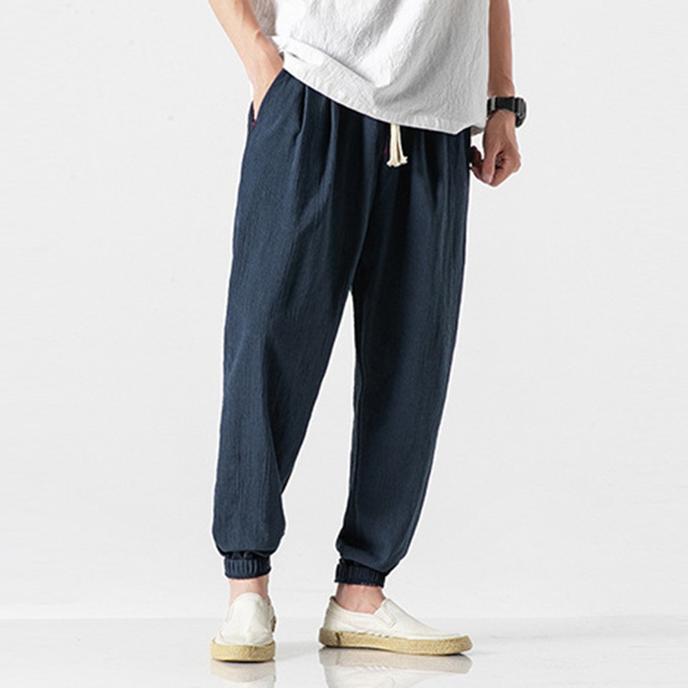 Lockere Herren Leggings mit atmungsaktivem Stoff perfekt für Freizeit Outfits - Bild 15 von 47