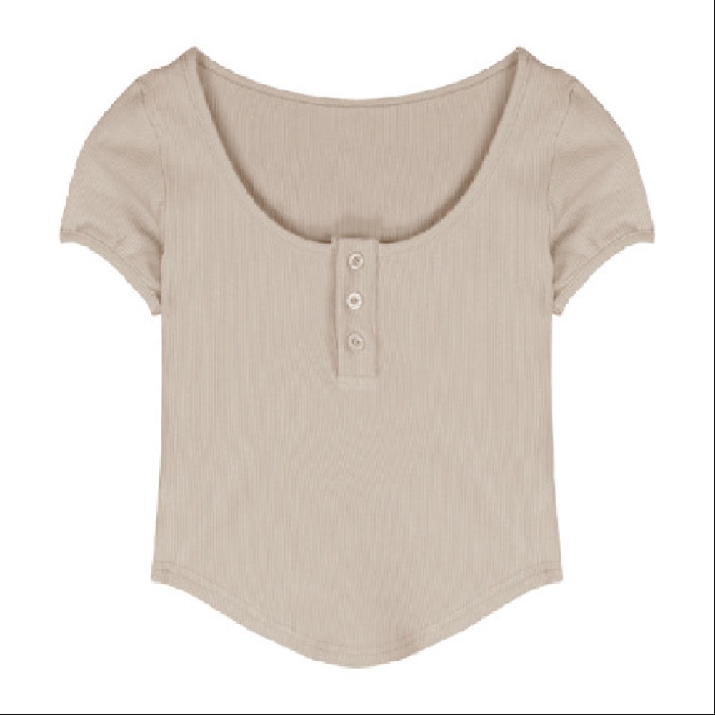Stylish Short Sleeve Crop Tops Available in Multiple Solid Color Options - Picture 13 of 30