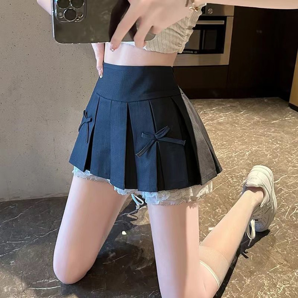 Comfortable Women's High Waist Lace Ruffle Short Skirt Perfect for Travel - Zdjęcie 7 z 67