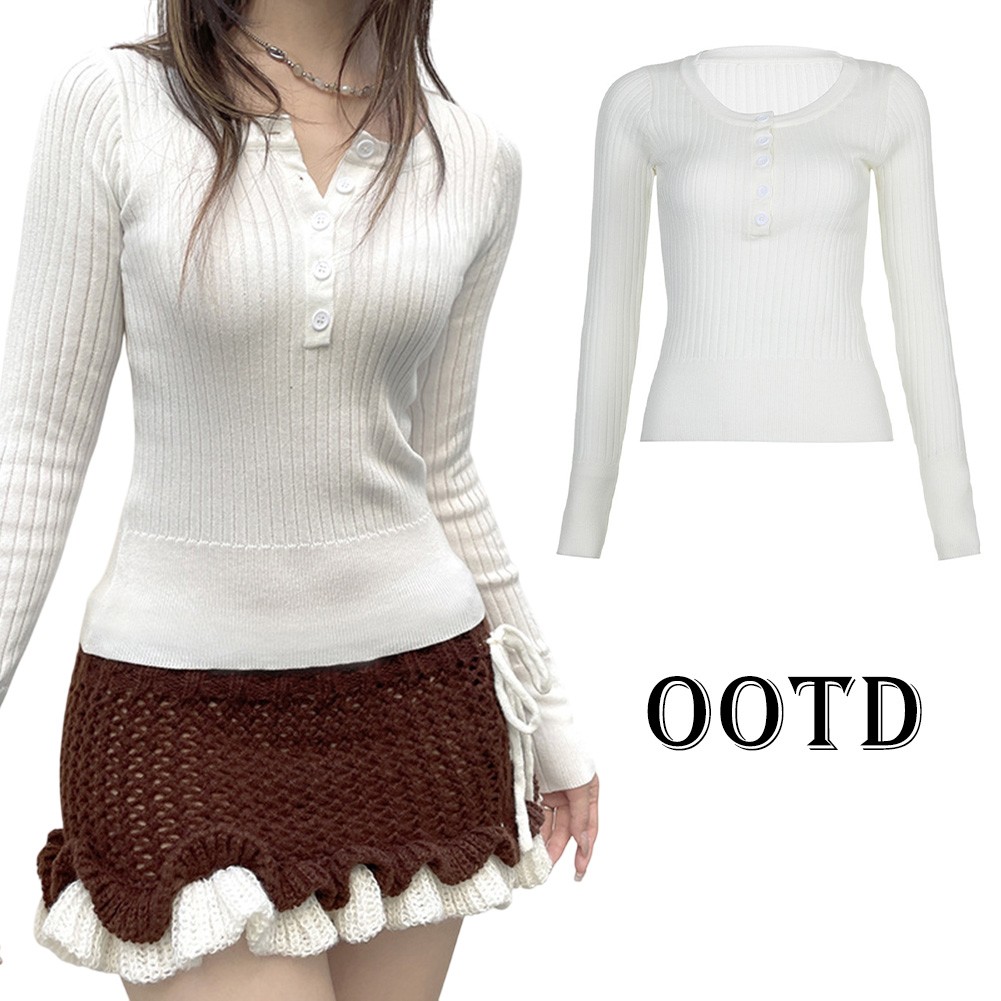 Womens Classic Stripe Long Sleeve T Shirt with Casual Style and Buttons