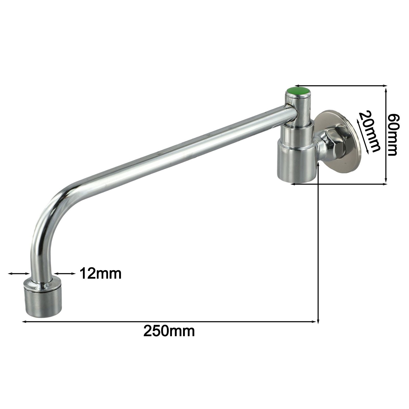 Wandmontage Schwenk Wasserhahn für Küche Gewerbe Kupfer Silber Farbe - Bild 24 von 44
