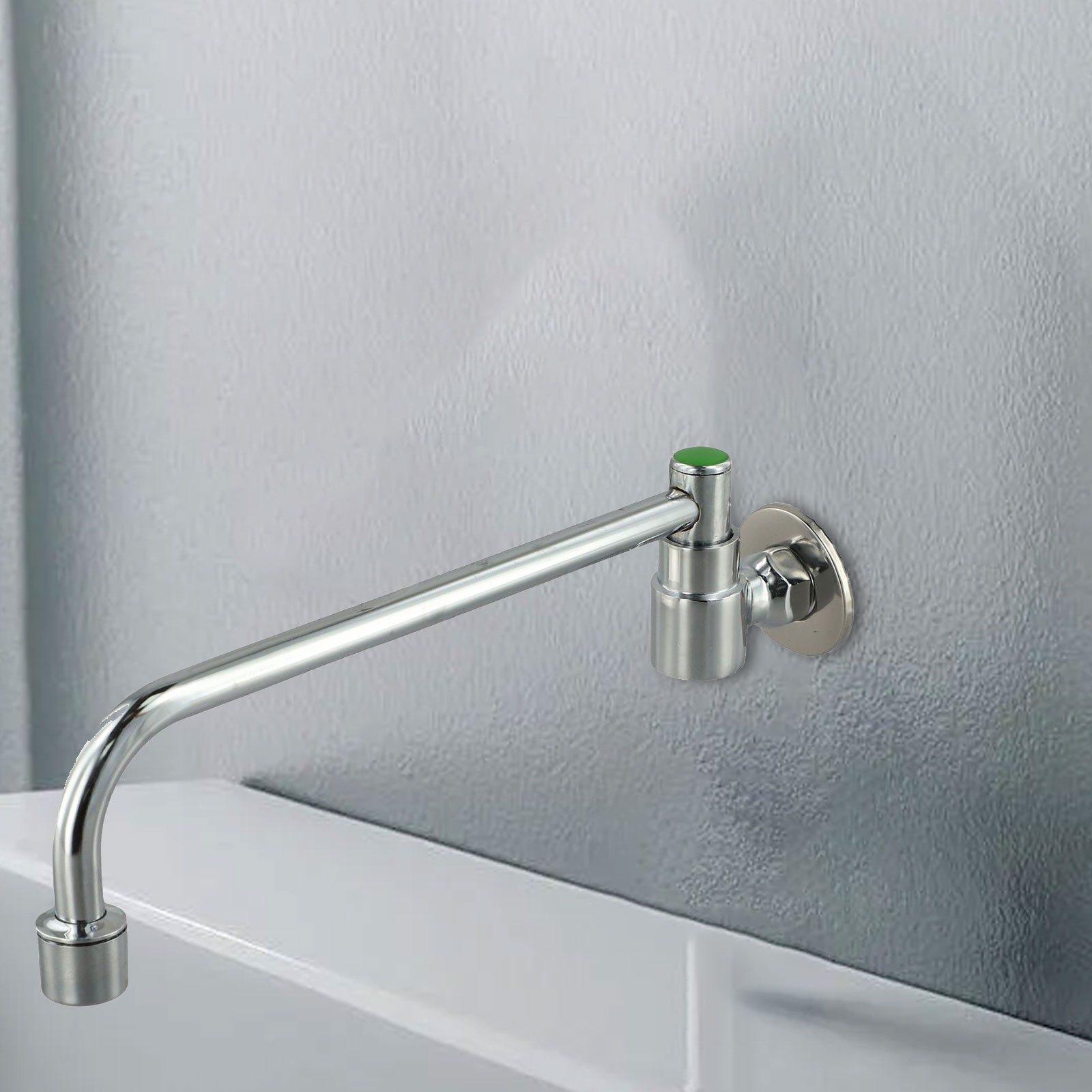 Wandmontage Schwenk Wasserhahn für Küche Gewerbe Kupfer Silber Farbe - Bild 25 von 44