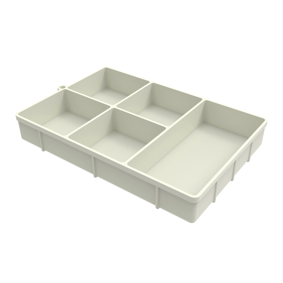 Bandeja para servir de silicona multifuncional 5 compartimentos para picnics y m
