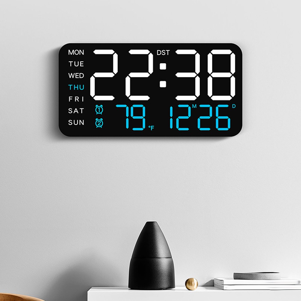 Modern Electronic Alarm Clock with Comprehensive Display and Flexible Setup