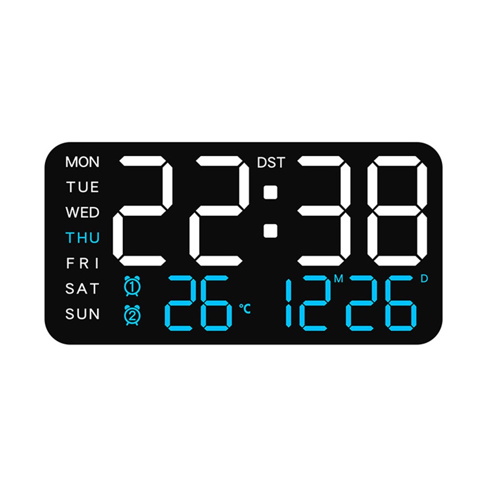 Modern Electronic Alarm Clock with Comprehensive Display and Flexible Setup
