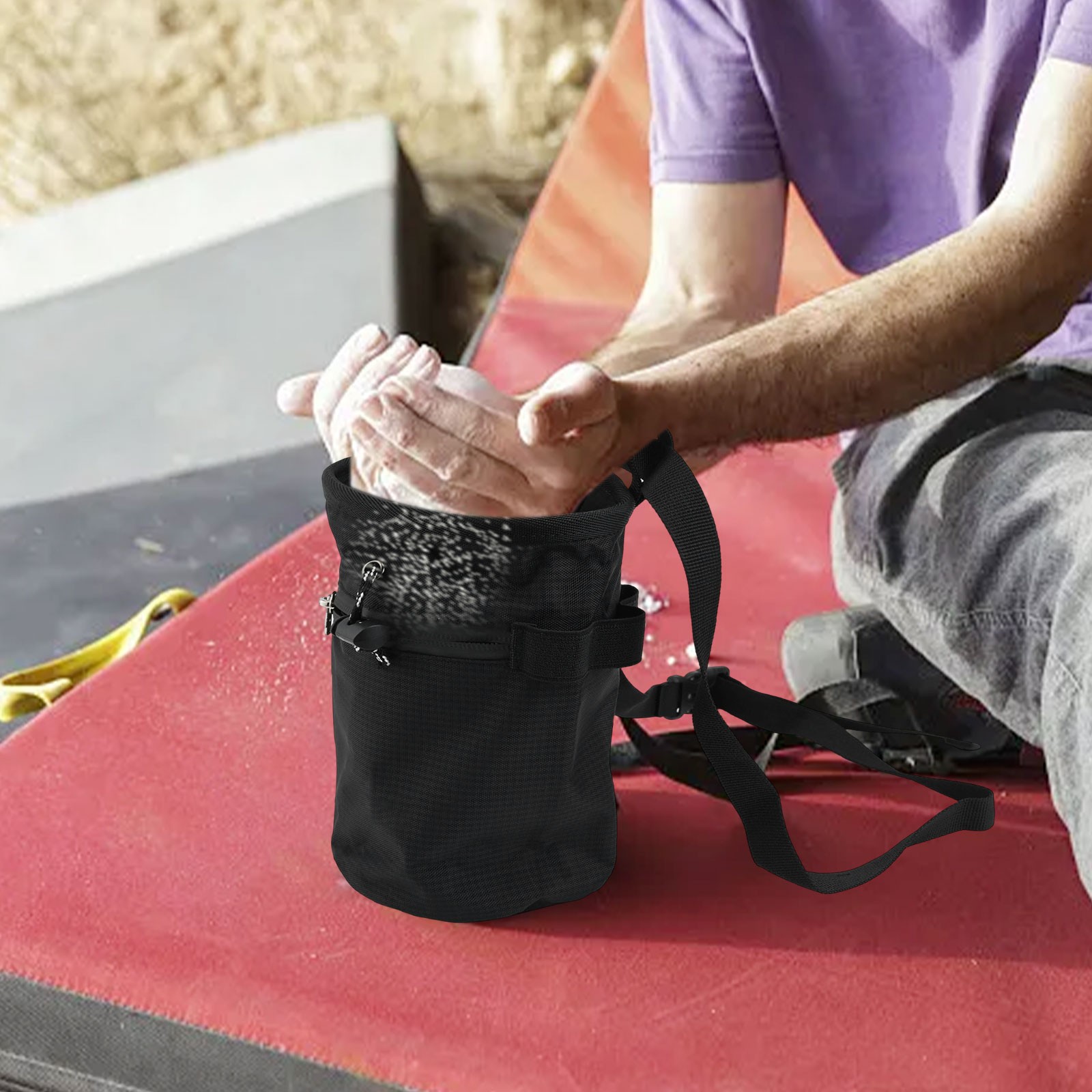 Essential Gear Sac à craie en nylon léger soldes pour grimpeurs et élévateurs