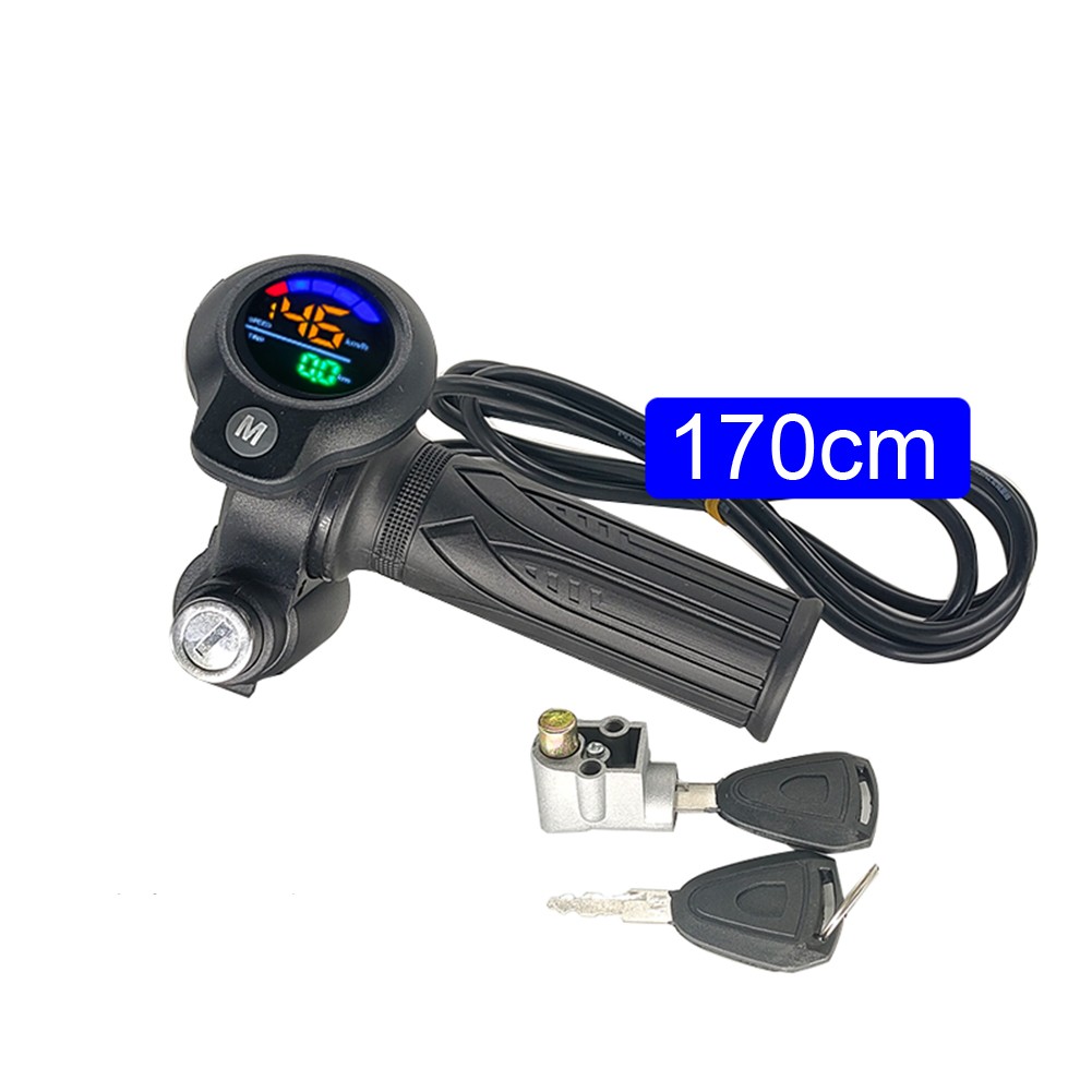 E Bike Throttle Control 48V Handle Grip with Integrated LCD Display & Key Locks - Picture 35 of 48