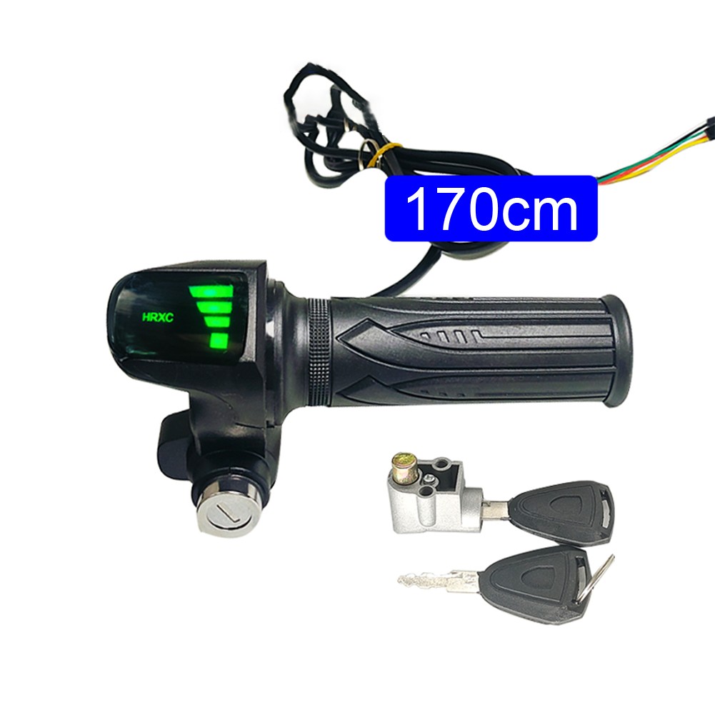 E Bike Throttle Control 48V Handle Grip with Integrated LCD Display & Key Locks - Picture 25 of 48