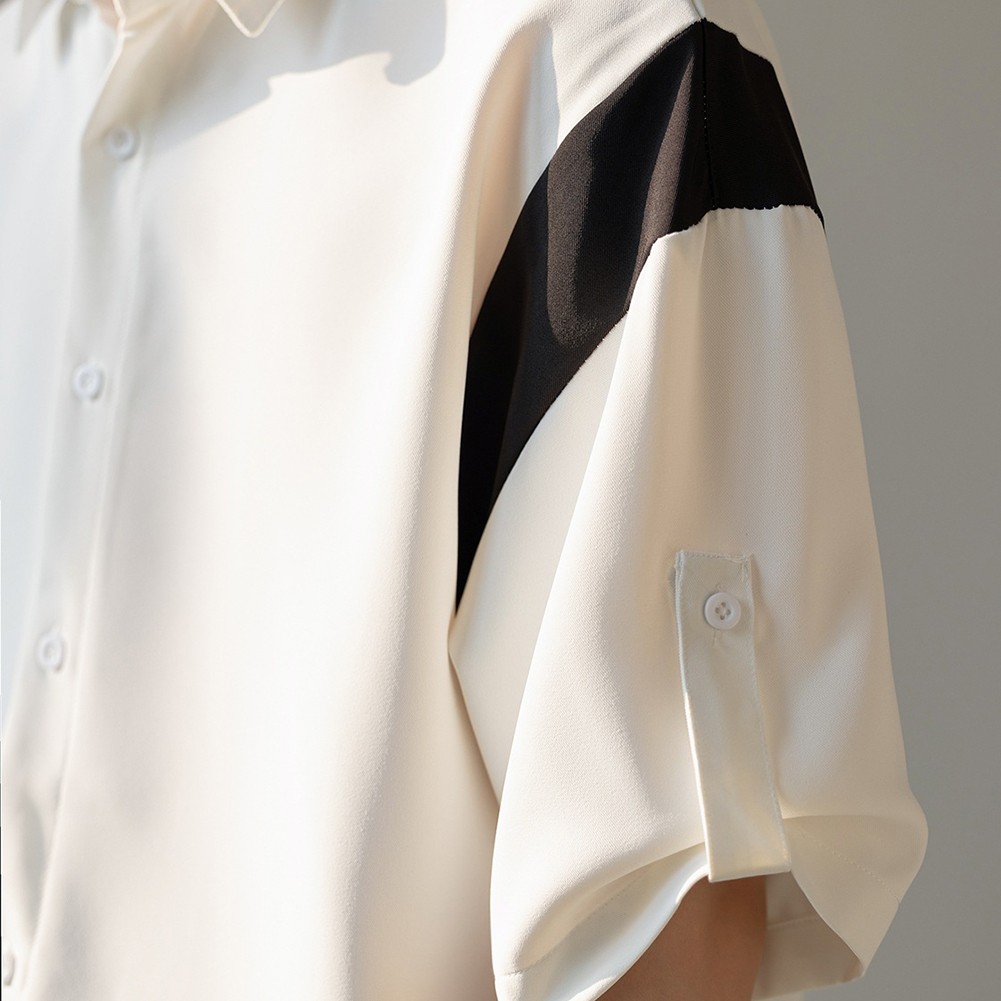 Men's Contemporary Summer Top with Bold Contrast Color and Half Sleeves - Picture 18 of 52