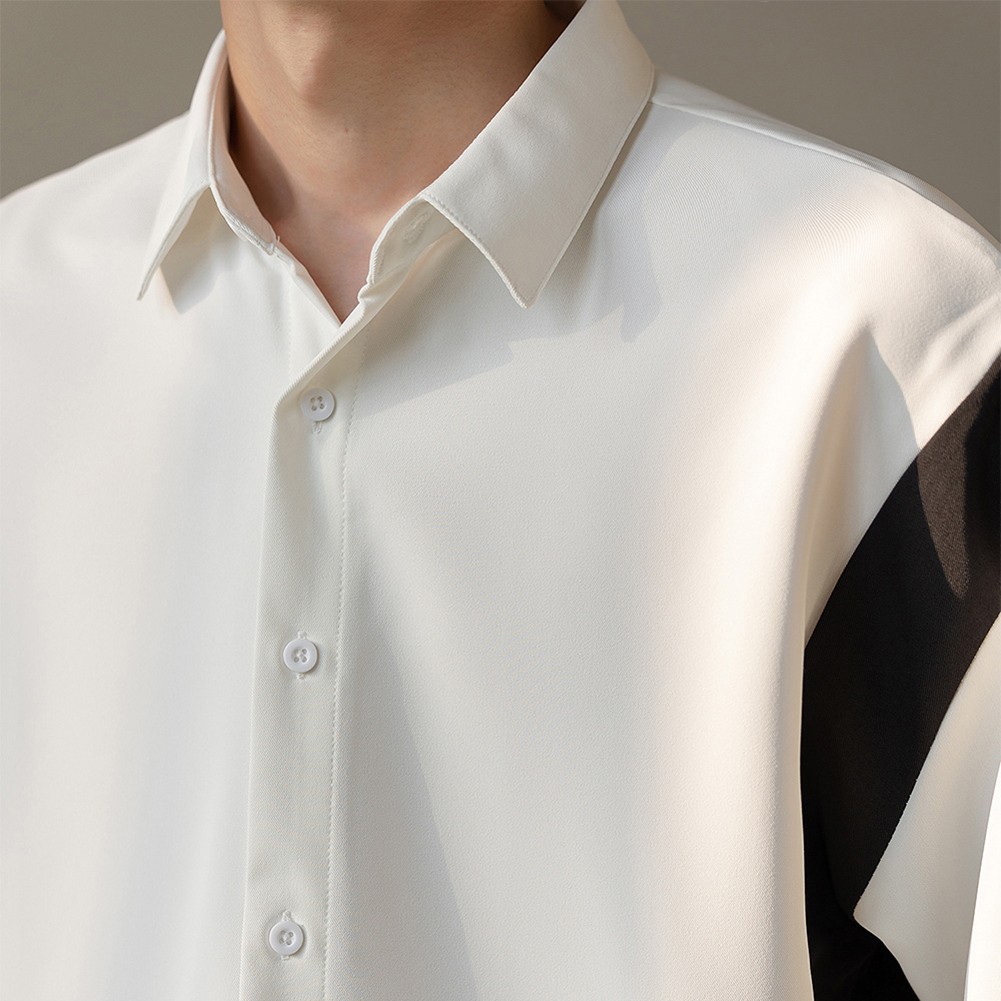 Men's Contemporary Summer Top with Bold Contrast Color and Half Sleeves - Picture 20 of 52