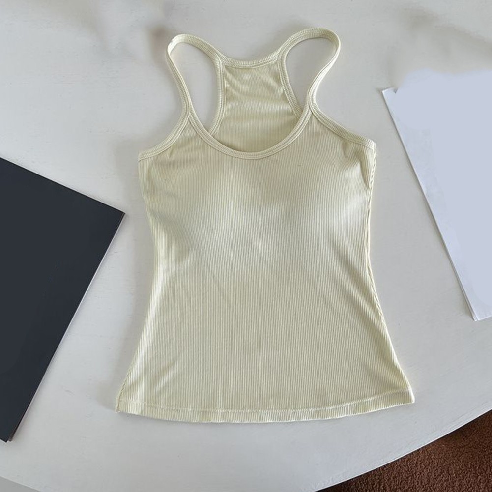 Contemporary Womens Sleeveless Top with Chest Padding and Stretch Fabric - Picture 41 of 44