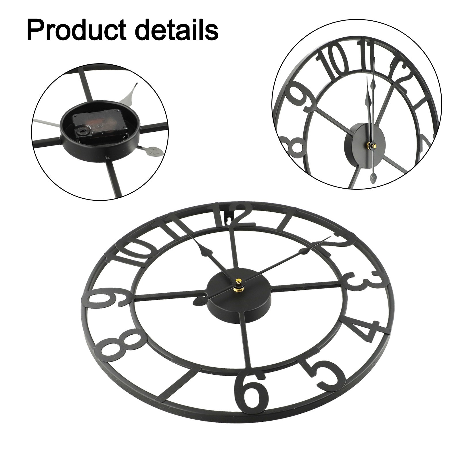 Stilvolle Wanduhr aus Metall für den Außenbereich perfekt für Garten und für - Bild 32 von 52