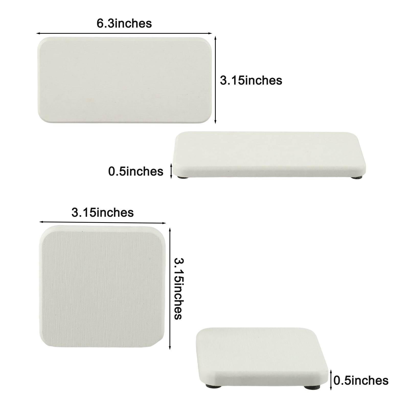 Aesthetic Diatomite Tray Set with Silicone Feet to Maintain Cleanliness - Picture 29 of 44