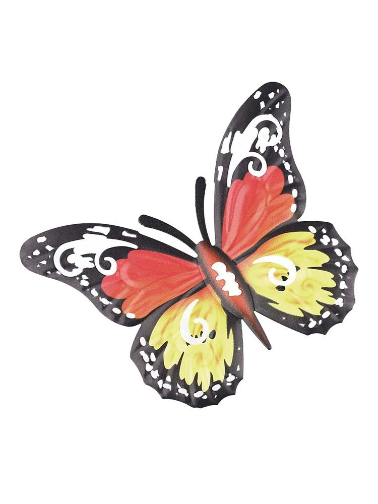 Intricate Iron Butterfly Wall Art Pieces Decorations for Home or Garden Areas