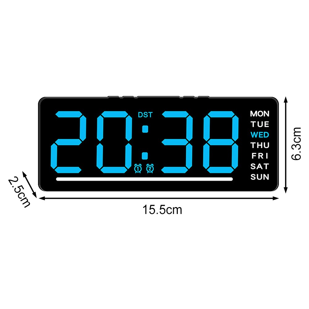 Digital Wall Clock with Temperature and Date Display for Any Environment