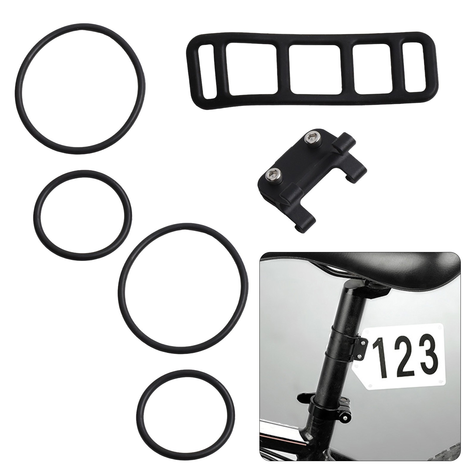 Numéro Plaque Numérique Autocollant Cartes Support Vélo Accessoires Fixé Sangle - Picture 29 of 39