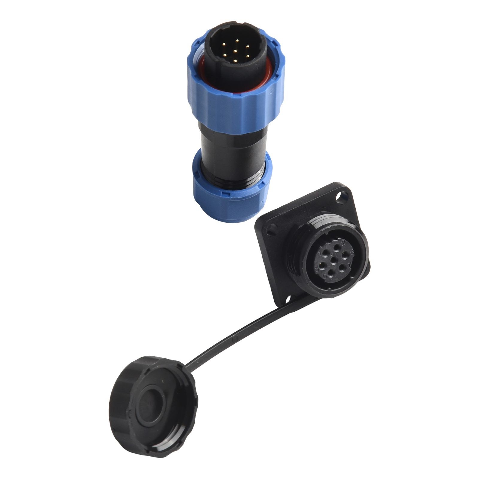 Blue Black IP68 Waterproof Circular Connector for LED Lighting (29pin) - Picture 68 of 75