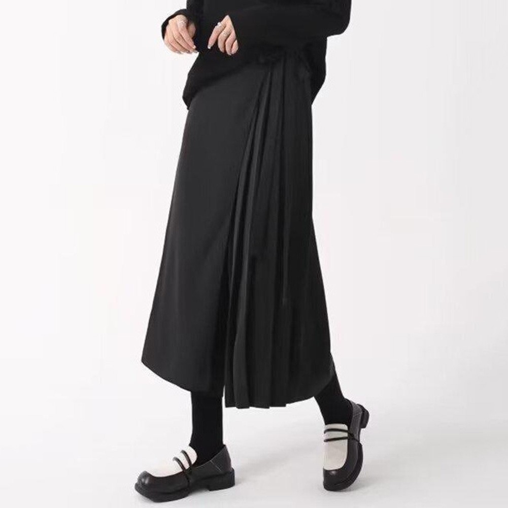 Trendige schwarze Culotte Hose für Herren mit bequemer mittlerer Taille - Bild 13 von 67