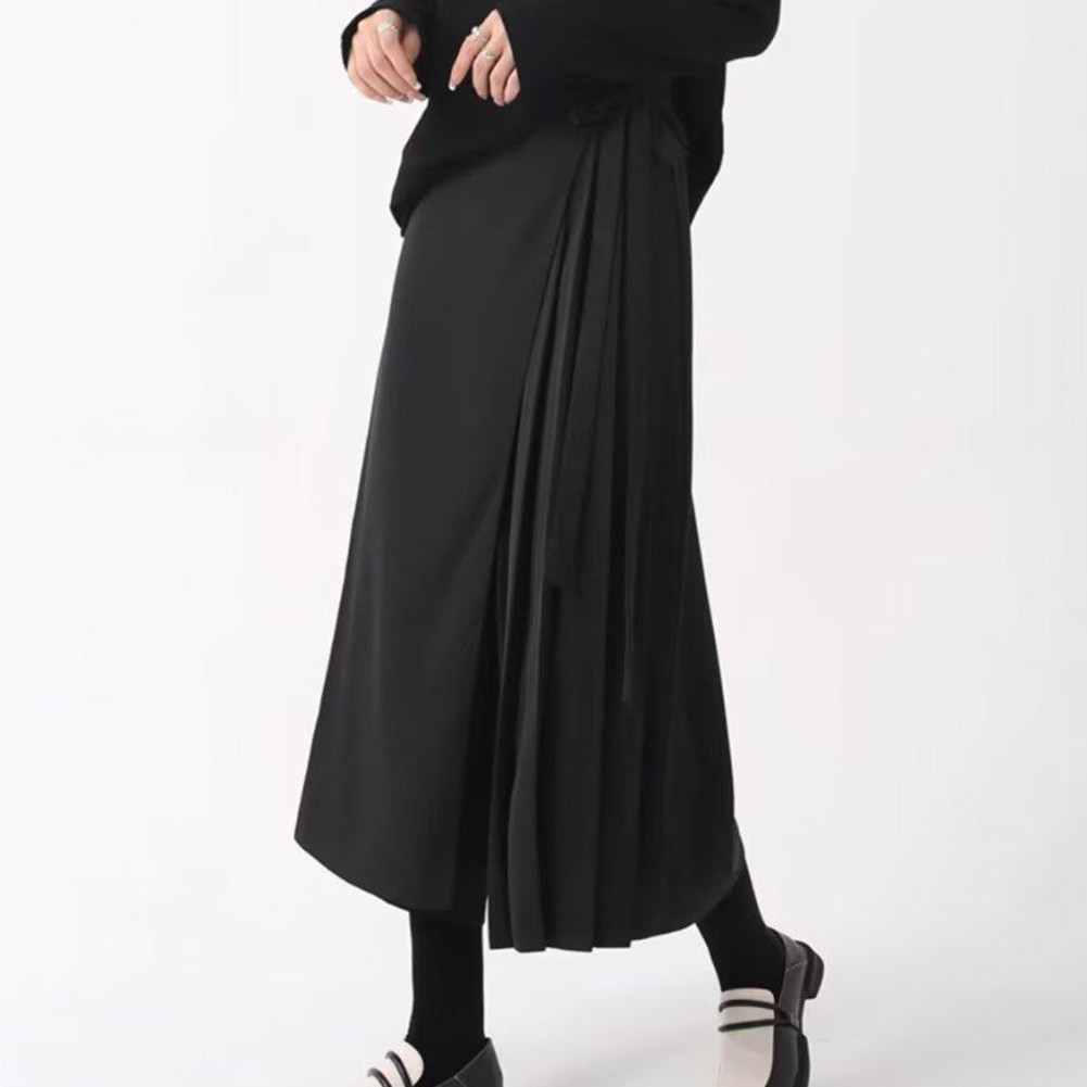 Trendige schwarze Culotte Hose für Herren mit bequemer mittlerer Taille - Bild 20 von 67