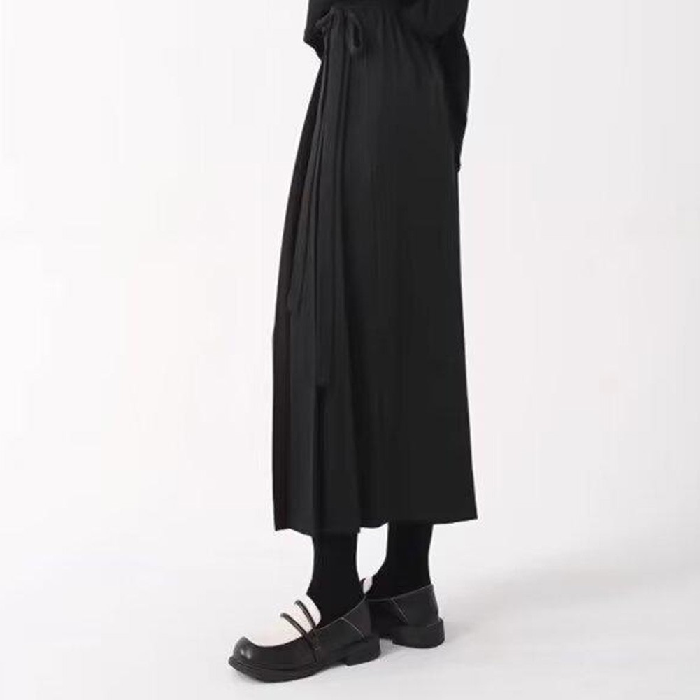 Trendige schwarze Culotte Hose für Herren mit bequemer mittlerer Taille - Bild 21 von 67