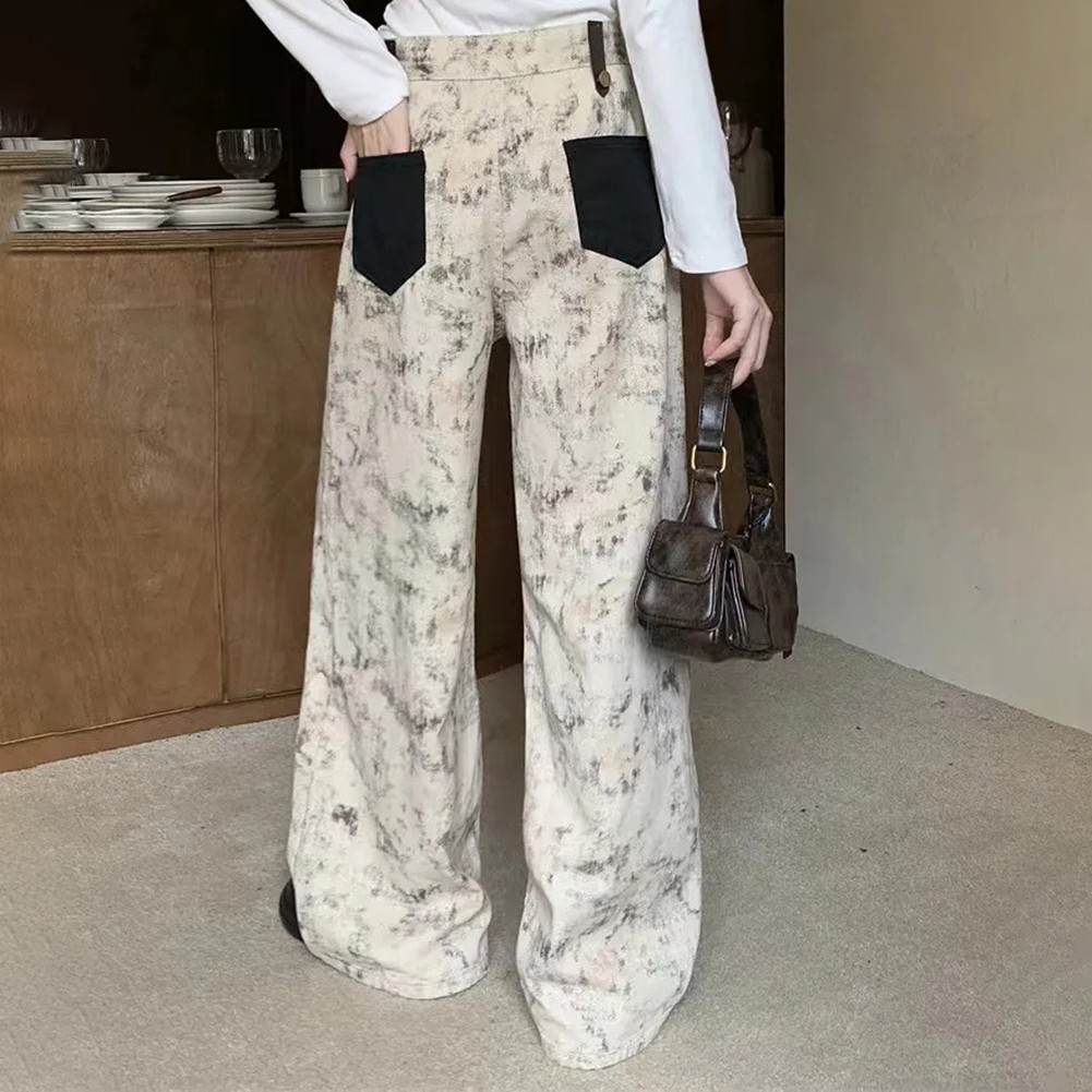 Everyday Fashion Damen hohe Taille Batik weites Bein Hose für Freizeitkleidung - Bild 14 von 24